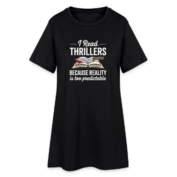 Thriller Bücher Club Krimi Leser Mystery - Frauen T-Shirt-Kleid - Schwarz - Vorne