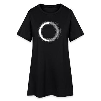 Cercle Halo pointillé - Robe T-shirt Femme - noir - Devant