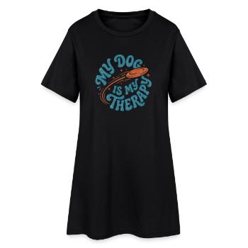 Thérapie canine - Robe T-shirt Femme - noir - Devant