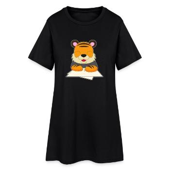 Tiger Student Pencil School - Women’s T-Shirt Dress - black - Front