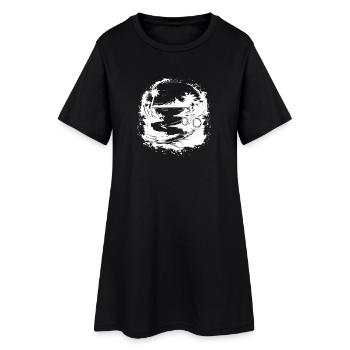 Dessin VTT - Robe T-shirt Femme - noir - Devant