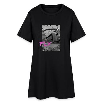 Wingfoiler Freestyle - Robe T-shirt Femme - noir - Devant