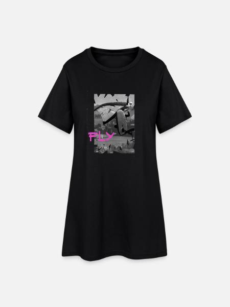 Wingfoiler Freestyle - Women’s T-Shirt Dress - black