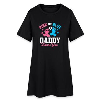 Révélation du genre Pink Or Blue Daddy Loves You - Robe T-shirt Femme - noir - Devant