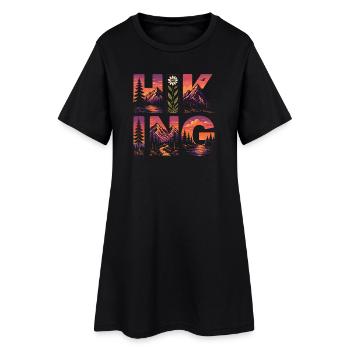 Randonnée - Aventure en plein air - Robe T-shirt Femme - noir - Devant
