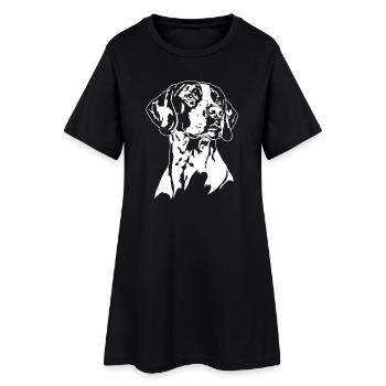 Pointer Portrait Hunde Jagdhunde Jagdhund Wilsigns - Frauen T-Shirt-Kleid - Schwarz - Vorne