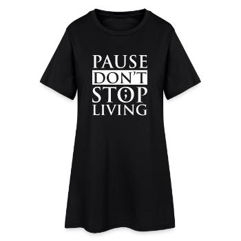 Pause point-virgule Don’t stop living point virgule - Robe T-shirt Femme - noir - Devant