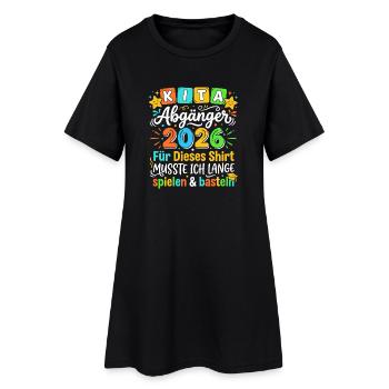 Kita Abschluss 2026 Shirt Design - Frauen T-Shirt-Kleid - Schwarz - Vorne