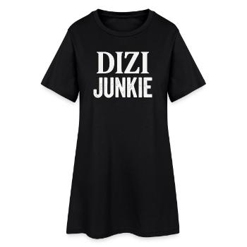 DIZI Junkie Turc Turc Dictons - Robe T-shirt Femme - noir - Devant