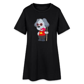 Queue de billard pour chiens - Robe T-shirt Femme - noir - Devant