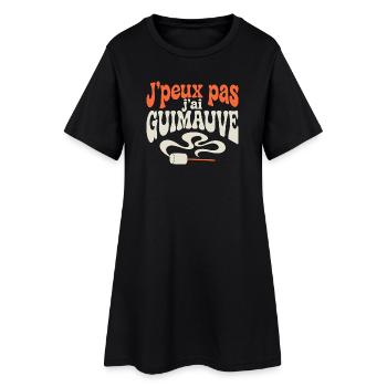J'peux pas j'ai GUIMAUVE - Robe T-shirt Femme - noir - Devant