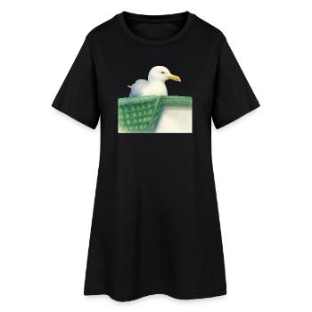 Mouette de la mer du Nord Oiseau Wadden. - Robe T-shirt Femme - noir - Devant