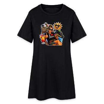 Motif estival de vacances en mer Baltique Ladies Beach Bar - Robe T-shirt Femme - noir - Devant