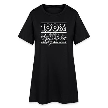 100% Deutscher Schlager Leidenschaft - Frauen T-Shirt-Kleid - Schwarz - Vorne