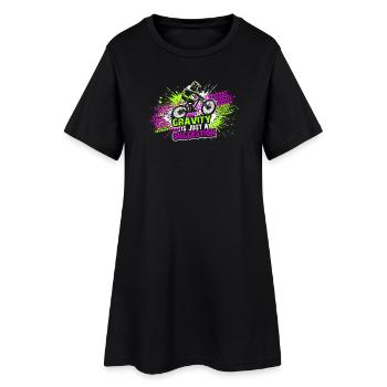 Titre : Gravity Suggestion Maillot VTT de descente - Robe T-shirt Femme - noir - Devant