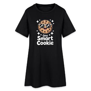 One Smart Cookie - Schlauer Keks mit Brille - Frauen T-Shirt-Kleid - Schwarz - Vorne