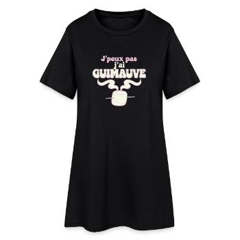 J'peux pas j'ai GUIMAUVE - Robe T-shirt Femme - noir - Devant
