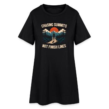 Chasing Summits Not Finish Lines Runner - Women’s T-Shirt Dress - black - Front
