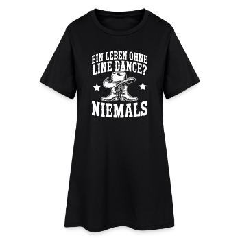 Leben Ohne Line Dance Niemals - Frauen T-Shirt-Kleid - Schwarz - Vorne