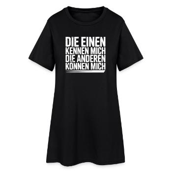 Lustiges Statement Selbstbewusstsein - Frauen T-Shirt-Kleid - Schwarz - Vorne