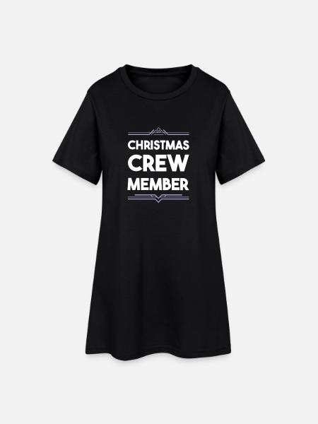 Christmas Crew - Frauen T-Shirt-Kleid - Schwarz