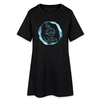 Sois comme Water Circle - Robe T-shirt Femme - noir - Devant