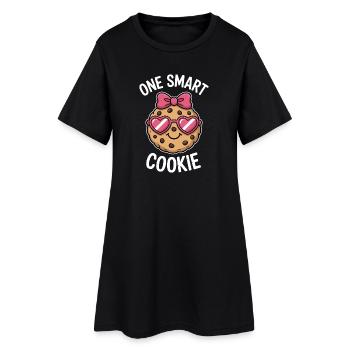 One Smart Cookie - Schlauer Keks mit Brille - Frauen T-Shirt-Kleid - Schwarz - Vorne