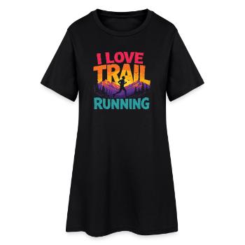 I Love Trail Running - Women’s T-Shirt Dress - black - Front
