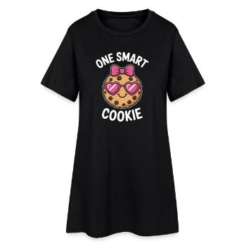One Smart Cookie - Schlauer Keks mit Brille - Frauen T-Shirt-Kleid - Schwarz - Vorne