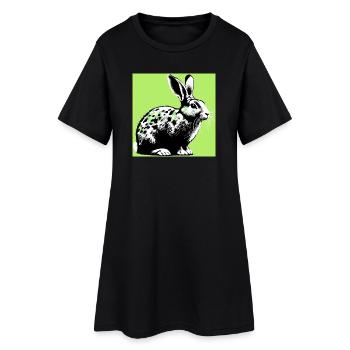 rabbit - Women’s T-Shirt Dress - black - Front