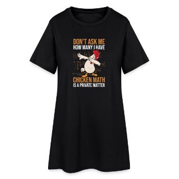 Fermier Coq, Volaille, Poulet Math, poulet - Robe T-shirt Femme - noir - Devant