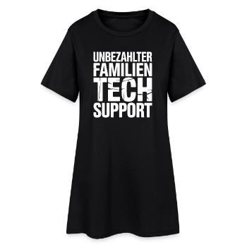 Unbezahlter Familien Tech-Support - Frauen T-Shirt-Kleid - Schwarz - Vorne