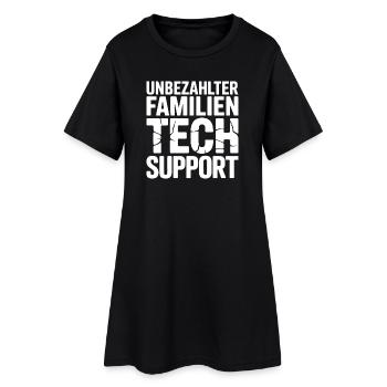 Unbezahlter Familien Tech Support - Frauen T-Shirt-Kleid - Schwarz - Vorne