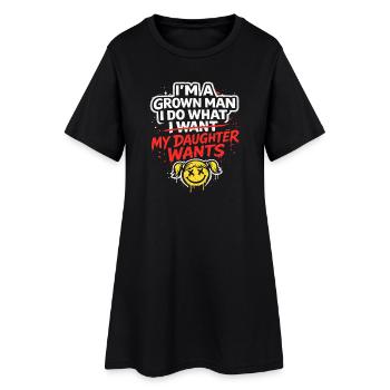 Je suis un homme adulte, je fais ce que ma fille veut - Robe T-shirt Femme - noir - Devant
