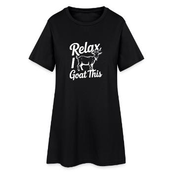 Détends-toi je chèvre ça - Robe T-shirt Femme - noir - Devant