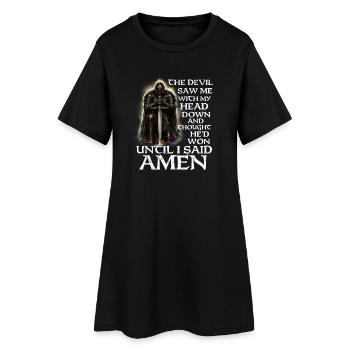 Le Diable pensait avoir gagné jusqu’à Amen - Robe T-shirt Femme - noir - Devant