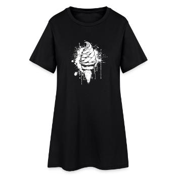 Éclaboussures de couleur en cornet de glace - Robe T-shirt Femme - noir - Devant