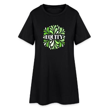 Equity Green Circular Elegance - Women’s T-Shirt Dress - black - Front