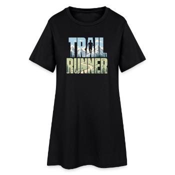 Trail Runner - Women’s T-Shirt Dress - black - Front