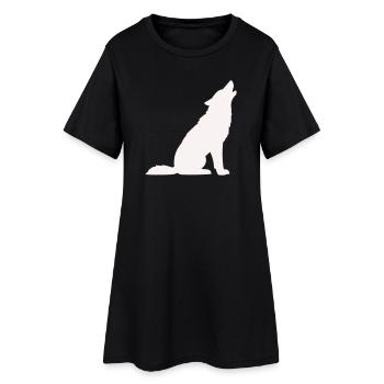 Wolf- - Women’s T-Shirt Dress - black - Front