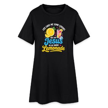 Jesus macht Limonade zum christlichen Humor - Frauen T-Shirt-Kleid - Schwarz - Vorne