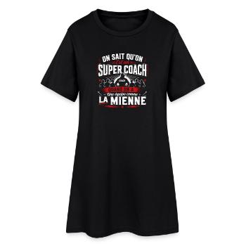 T-shirt Cadeau Super Coach Équipe - Robe T-shirt Femme - noir - Devant