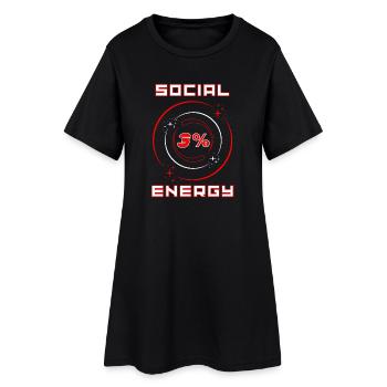 Social Energy Low - Women’s T-Shirt Dress - black - Front