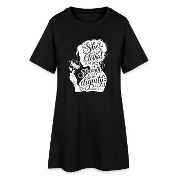 Dressed in strength and dignity - Women’s T-Shirt Dress - black - Front