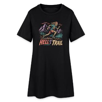 Course sur sentier - Un sacré sentier - Robe T-shirt Femme - noir - Devant