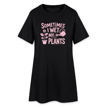 Expressions des plantes d’intérieur Fleurs drôles Cadeau - Robe T-shirt Femme - noir - Devant