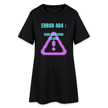 Error 404 Design  - Frauen T-Shirt-Kleid - Schwarz - Vorne