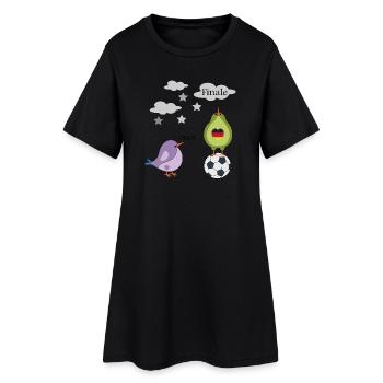 Football - Robe T-shirt Femme - noir - Devant