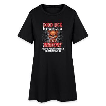 Drôle d’adieu collègue - Robe T-shirt Femme - noir - Devant