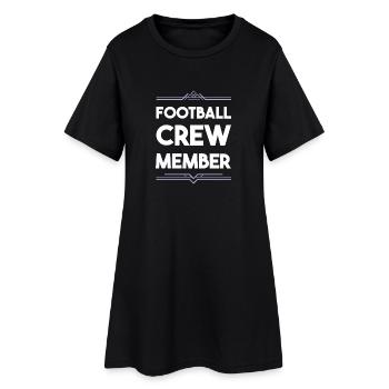 Football Crew - Frauen T-Shirt-Kleid - Schwarz - Vorne